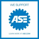 Graphic: We Support ASE (Automotive Service Excellence) badge